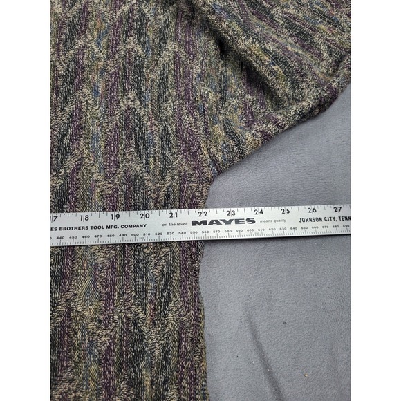 San Mateo Island Sweater Mens‎ XL Brown Geometric Made In Turkey Crew Neck Dad - Picture 3 of 5